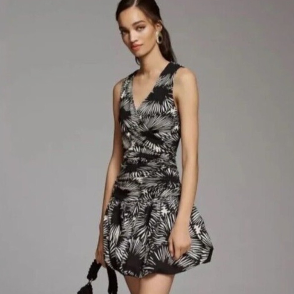 Anthropologie Drop-Waist‎ Bubble Hem Dress Sz S